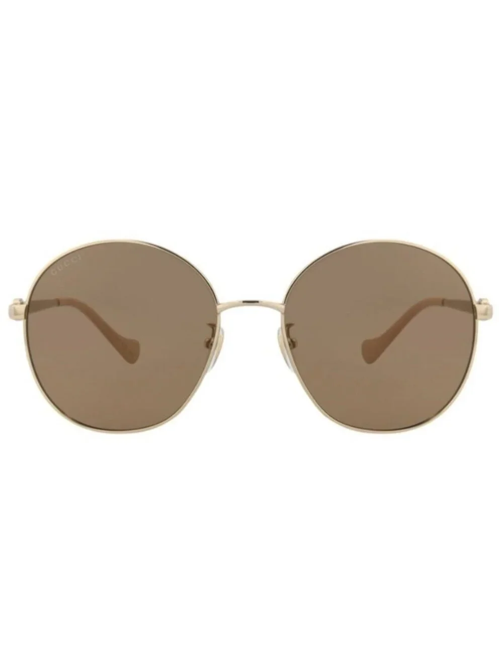 New Gucci Womens Round/Oval Gold Gold Brown Fashion Designer Sunglasses